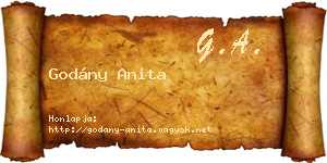 Godány Anita névjegykártya